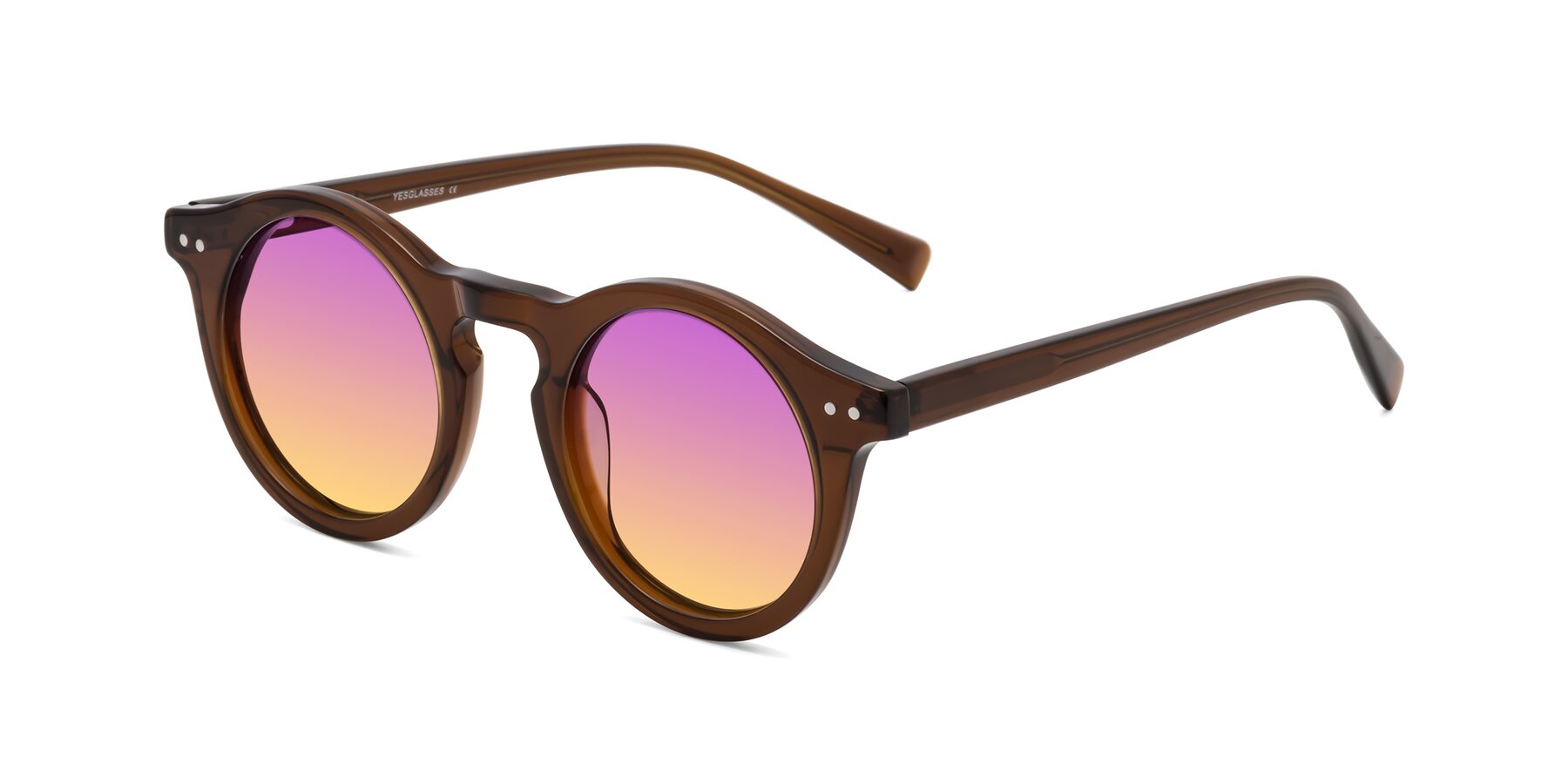 Angle of Baybe in Brown with Purple / Yellow Gradient Lenses