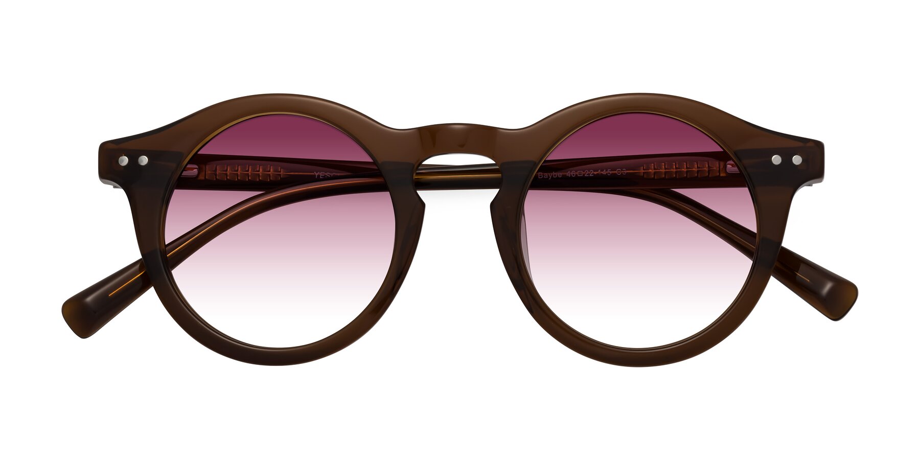 Folded Front of Baybe in Brown with Wine Gradient Lenses