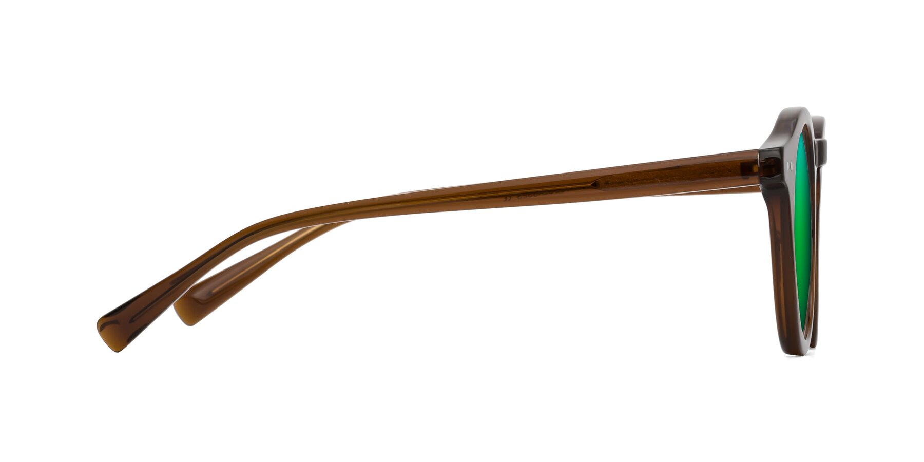 Side of Baybe in Brown with Green Mirrored Lenses