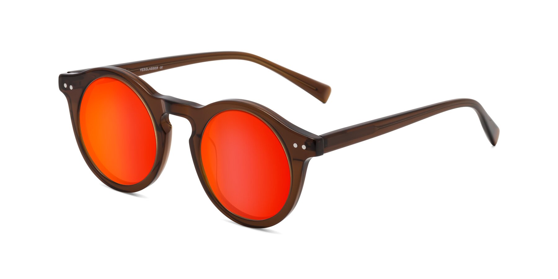 Angle of Baybe in Brown with Red Gold Mirrored Lenses