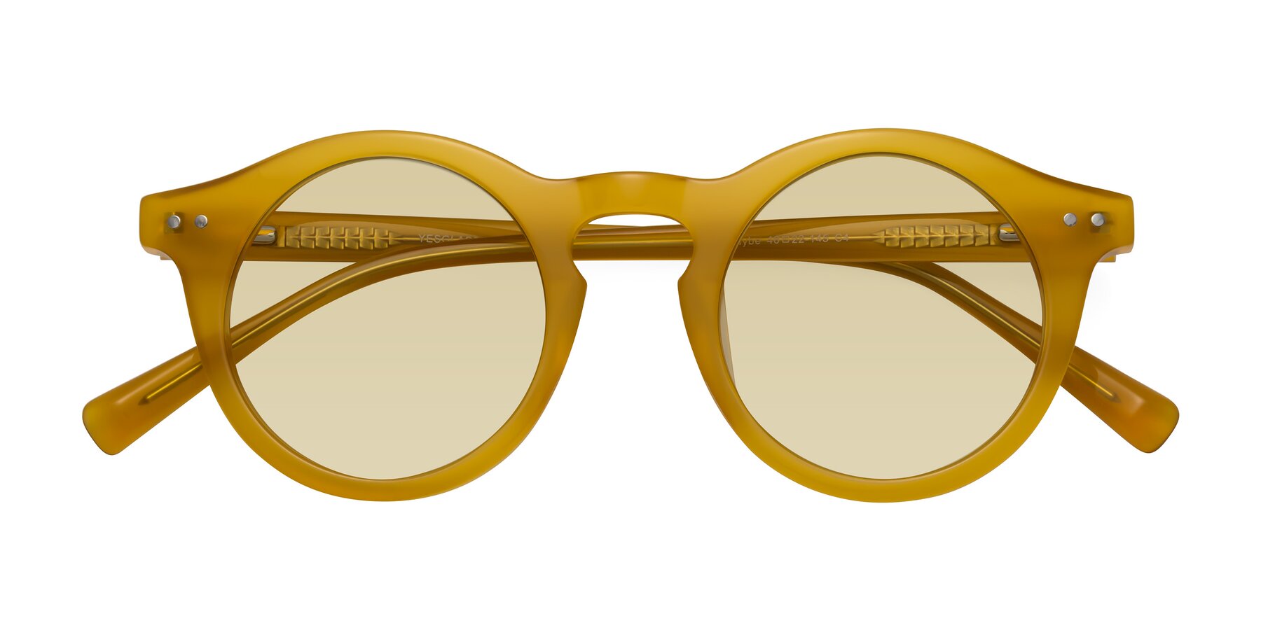 Folded Front of Baybe in Honey with Light Champagne Tinted Lenses