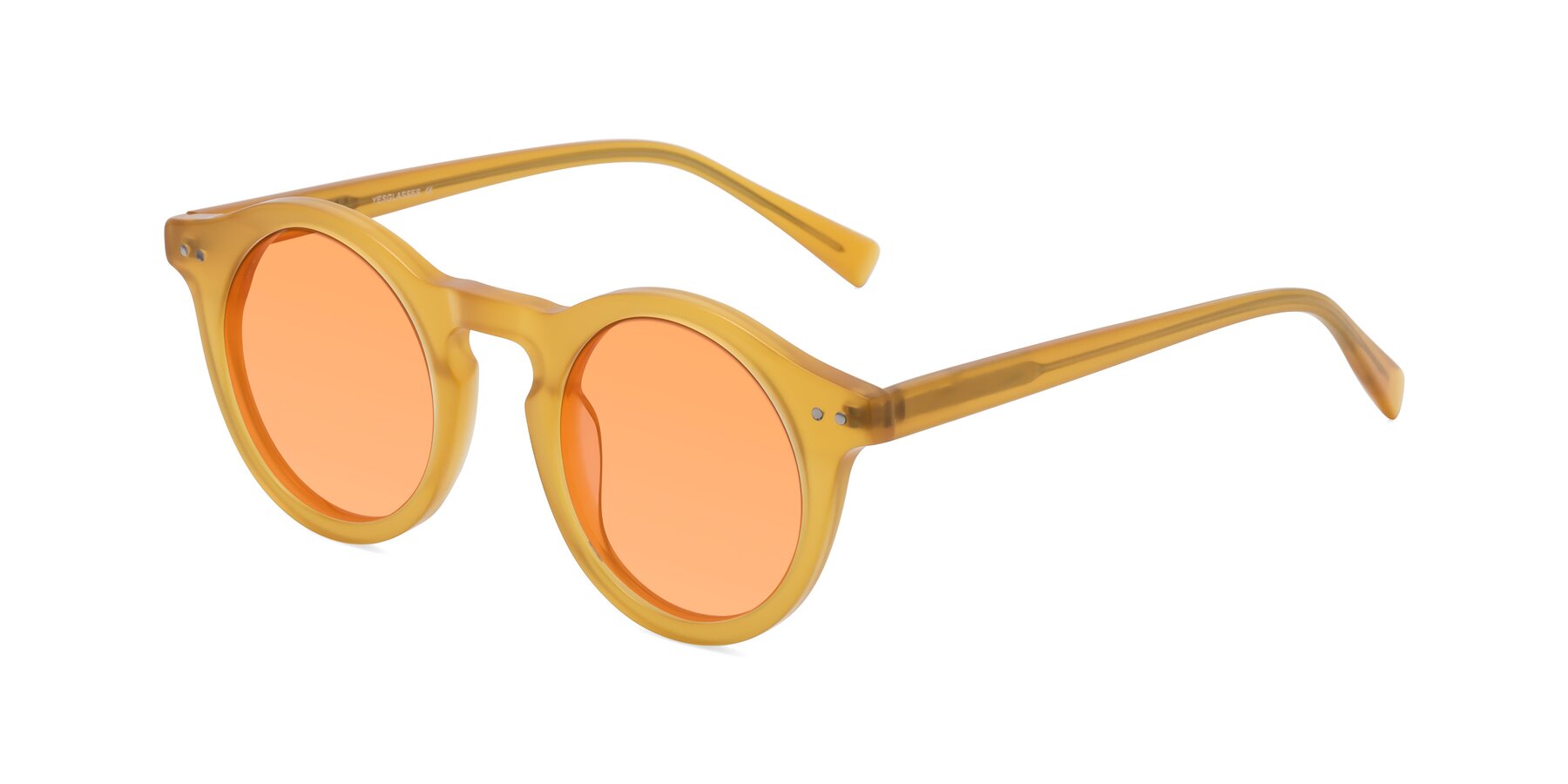 Angle of Baybe in Honey with Medium Orange Tinted Lenses