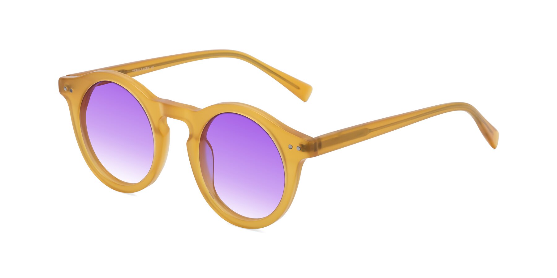 Angle of Baybe in Honey with Purple Gradient Lenses