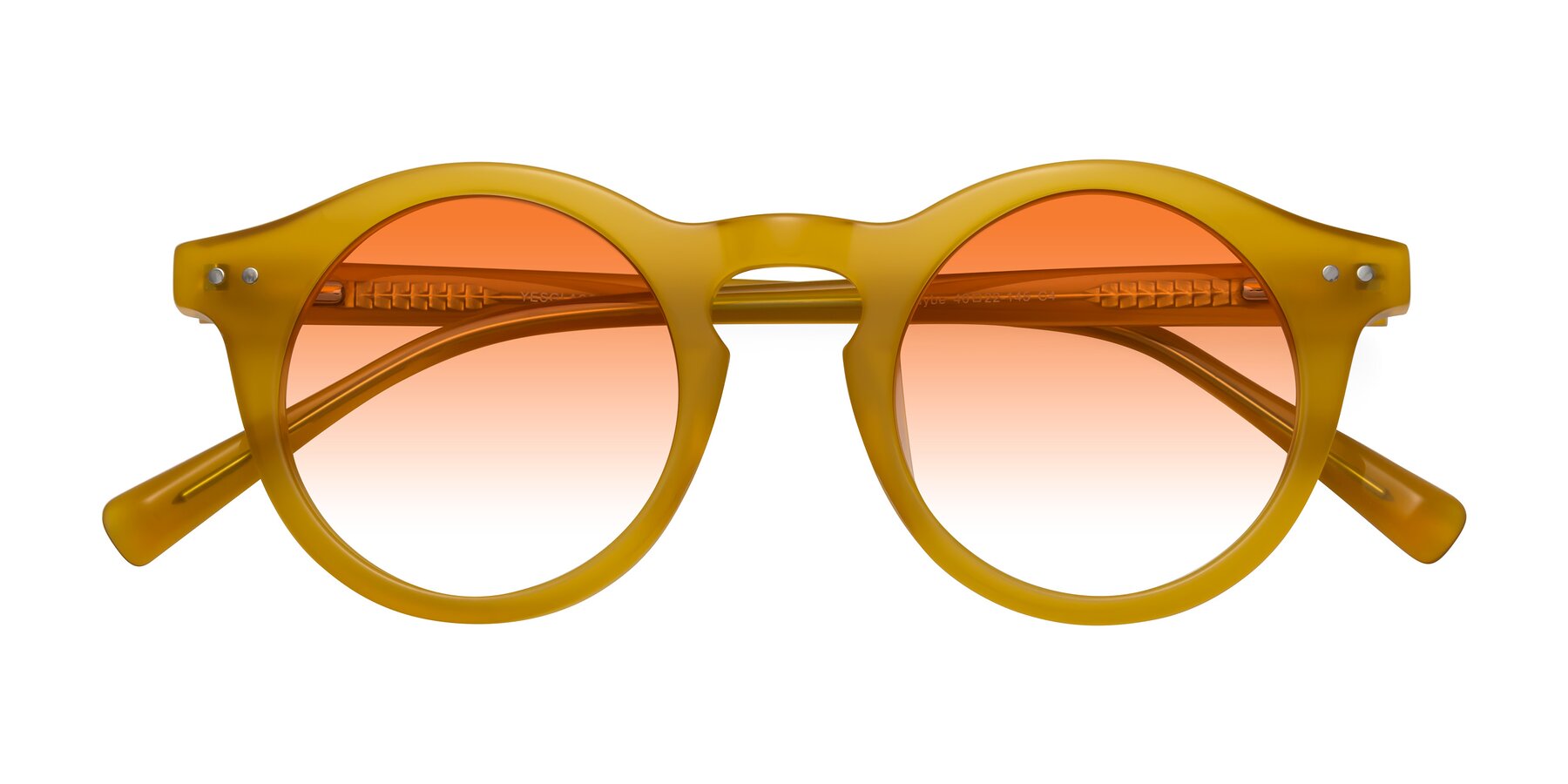 Folded Front of Baybe in Honey with Orange Gradient Lenses