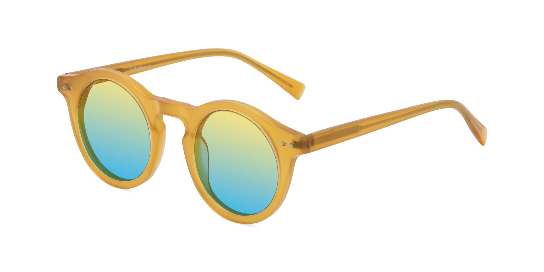 Angle of Baybe in Honey with Yellow / Blue Gradient Lenses