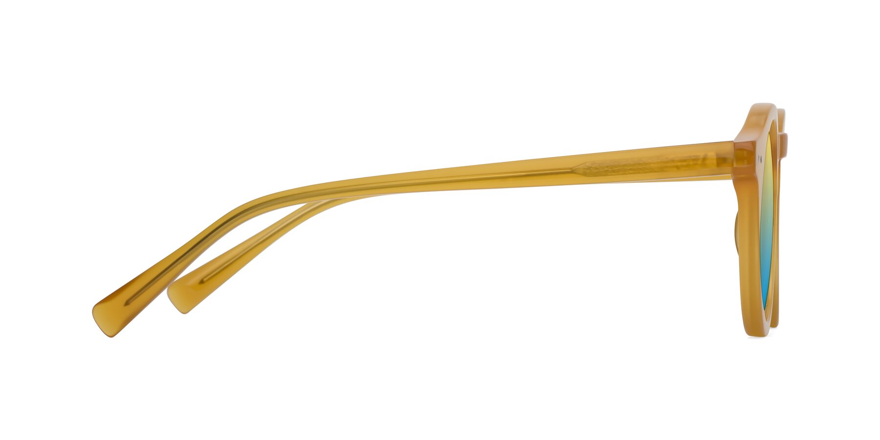 Side of Baybe in Honey with Yellow / Blue Gradient Lenses