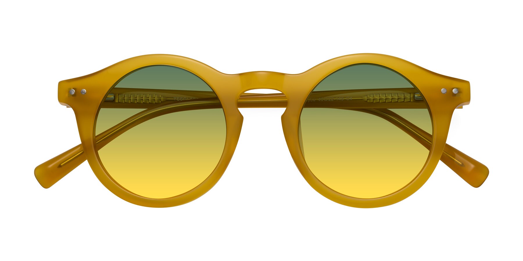 Folded Front of Baybe in Honey with Green / Yellow Gradient Lenses