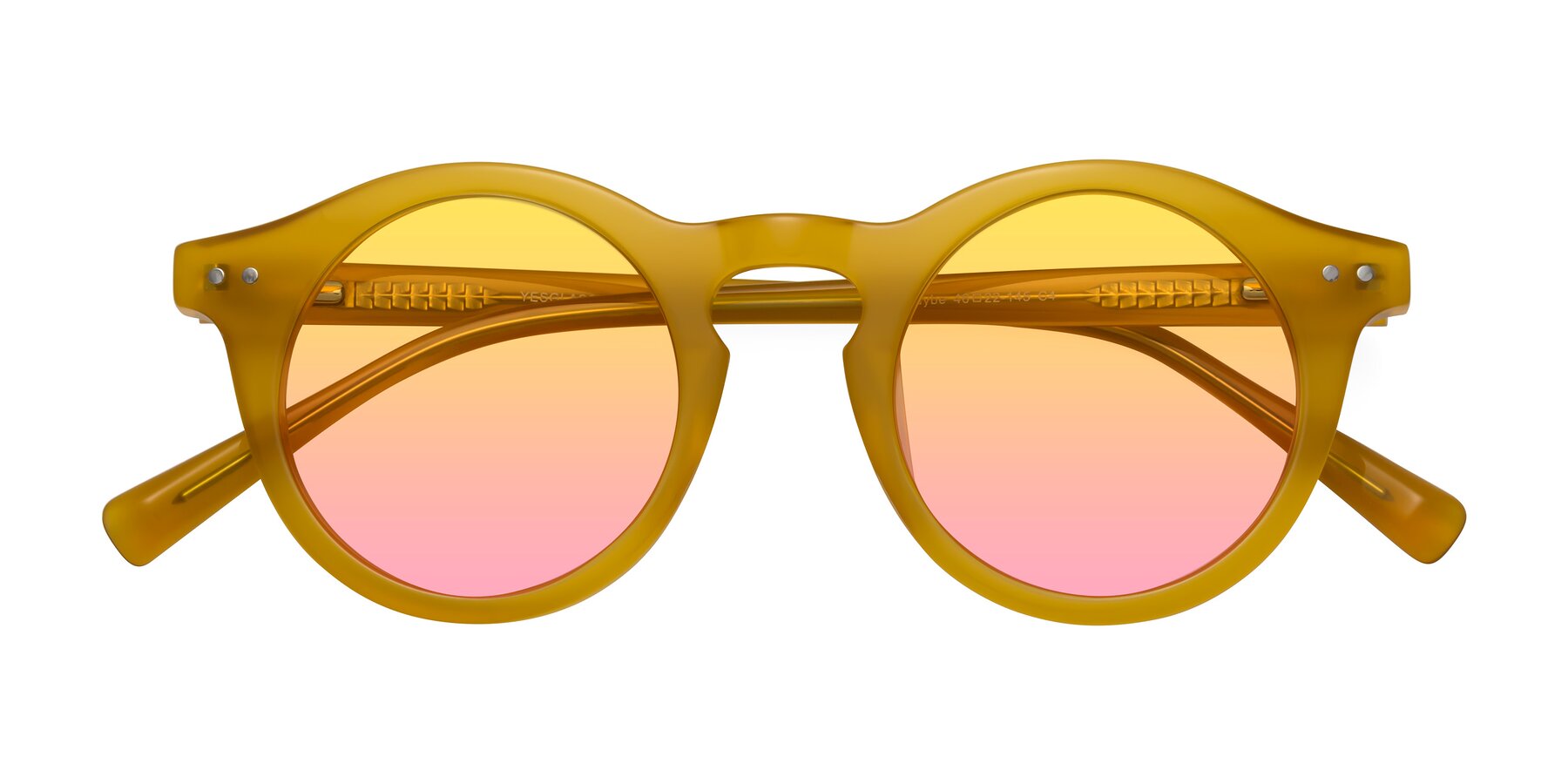 Folded Front of Baybe in Honey with Yellow / Pink Gradient Lenses