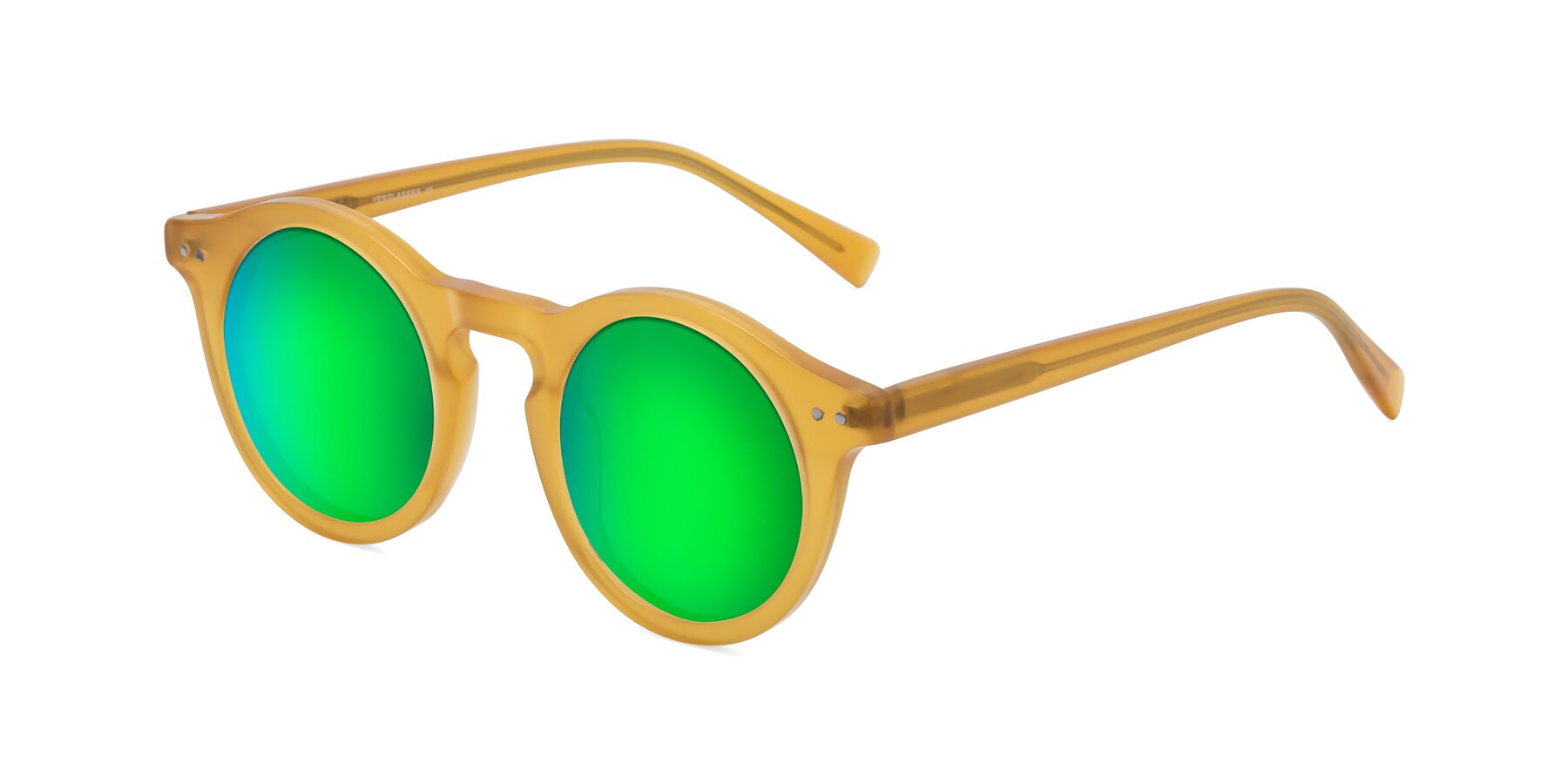 Angle of Baybe in Honey with Green Mirrored Lenses