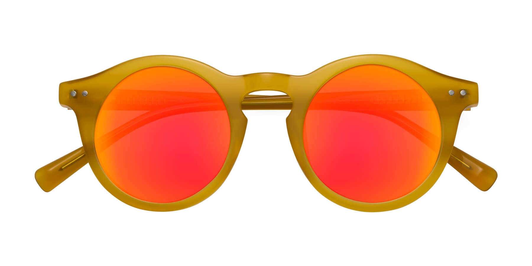 Folded Front of Baybe in Honey with Red Gold Mirrored Lenses