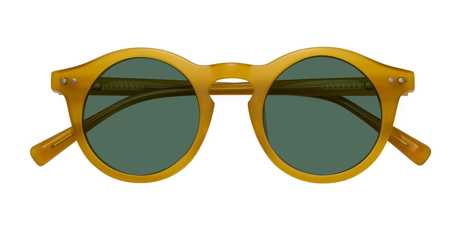 Folded Front of Baybe in Honey with Green Polarized Lenses