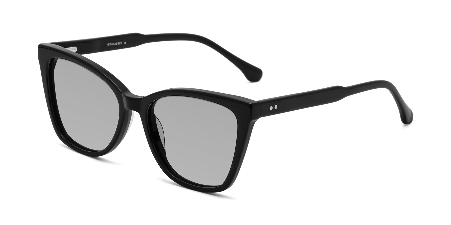 Angle of Cool in Black with Light Gray Tinted Lenses