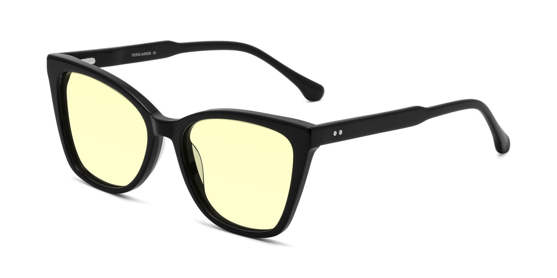 Angle of Cool in Black with Light Yellow Tinted Lenses