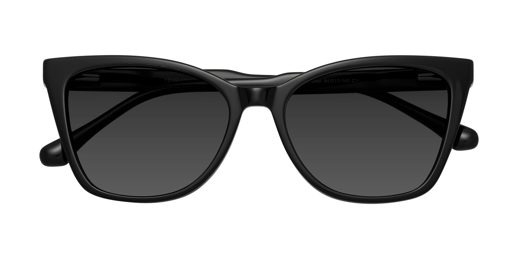 Folded Front of Cool in Black with Gray Tinted Lenses