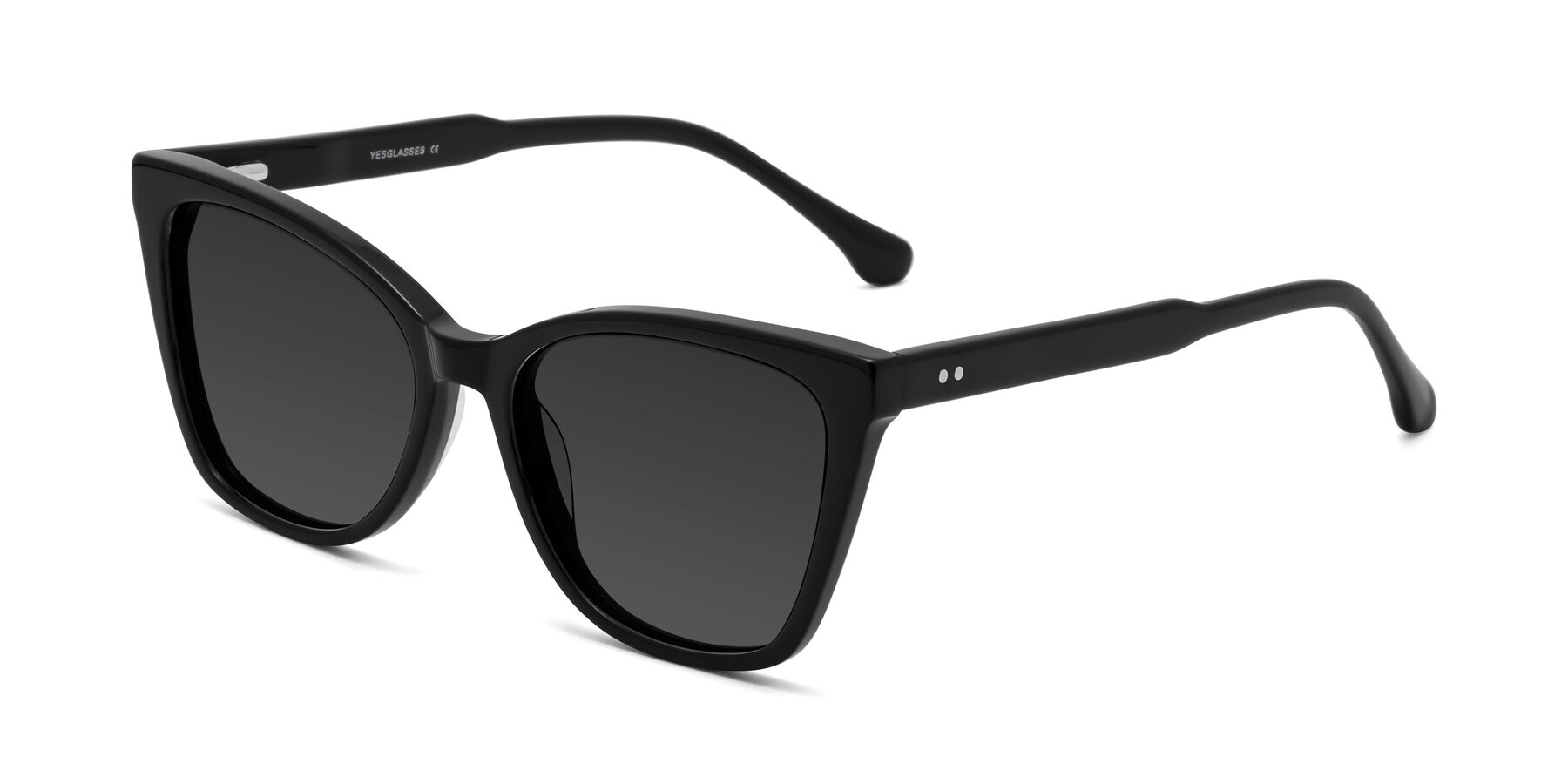 Angle of Cool in Black with Gray Tinted Lenses