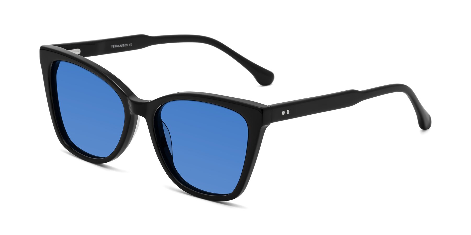 Angle of Cool in Black with Blue Tinted Lenses