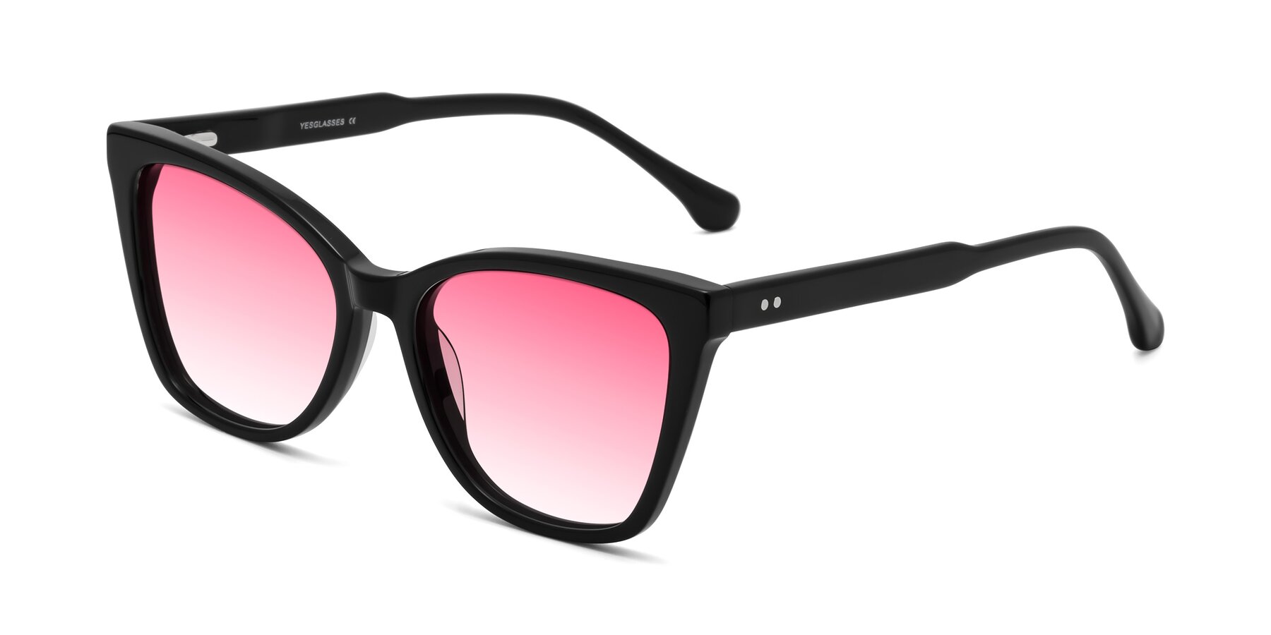 Angle of Cool in Black with Pink Gradient Lenses