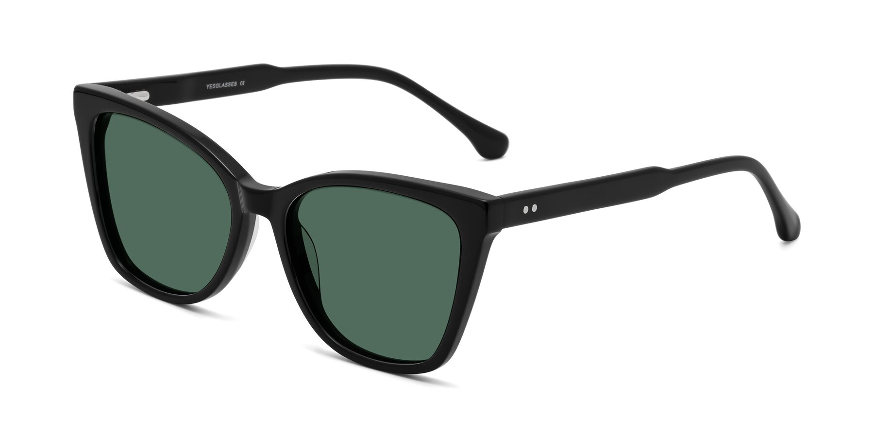 Angle of Cool in Black with Green Polarized Lenses