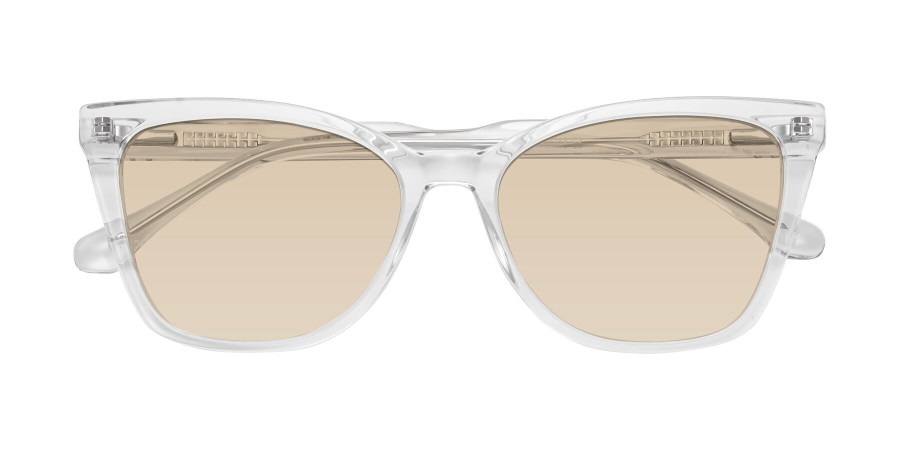 Folded Front of Cool in Clear with Light Brown Tinted Lenses