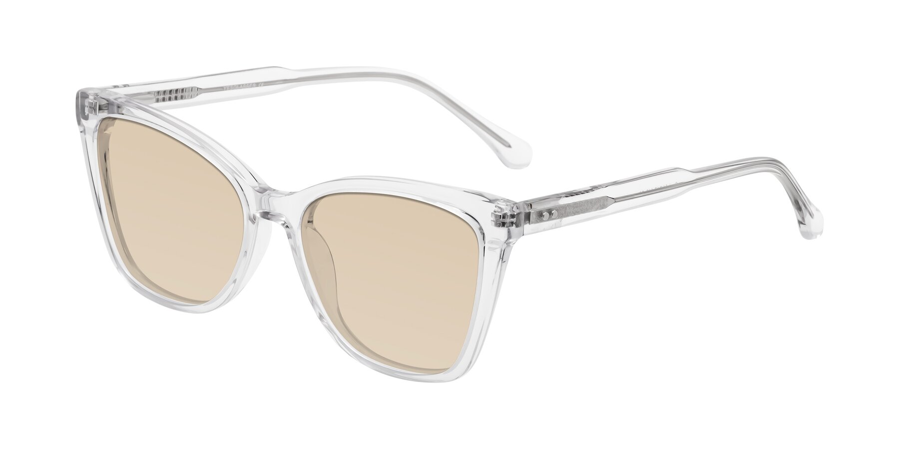 Angle of Cool in Clear with Light Brown Tinted Lenses