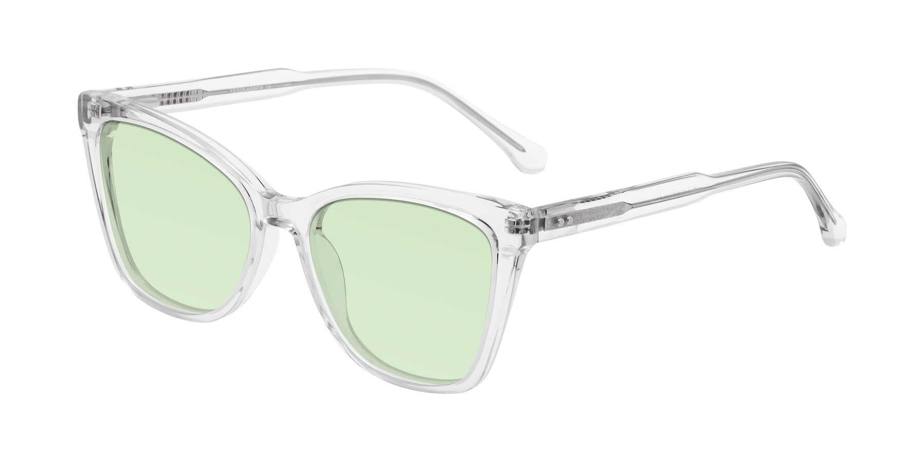 Angle of Cool in Clear with Light Green Tinted Lenses