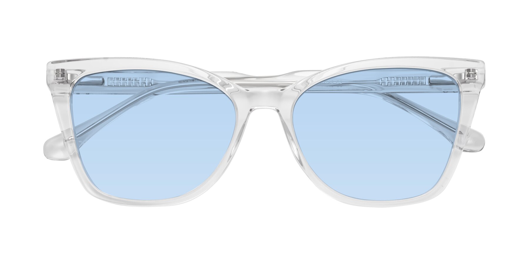 Folded Front of Cool in Clear with Light Blue Tinted Lenses