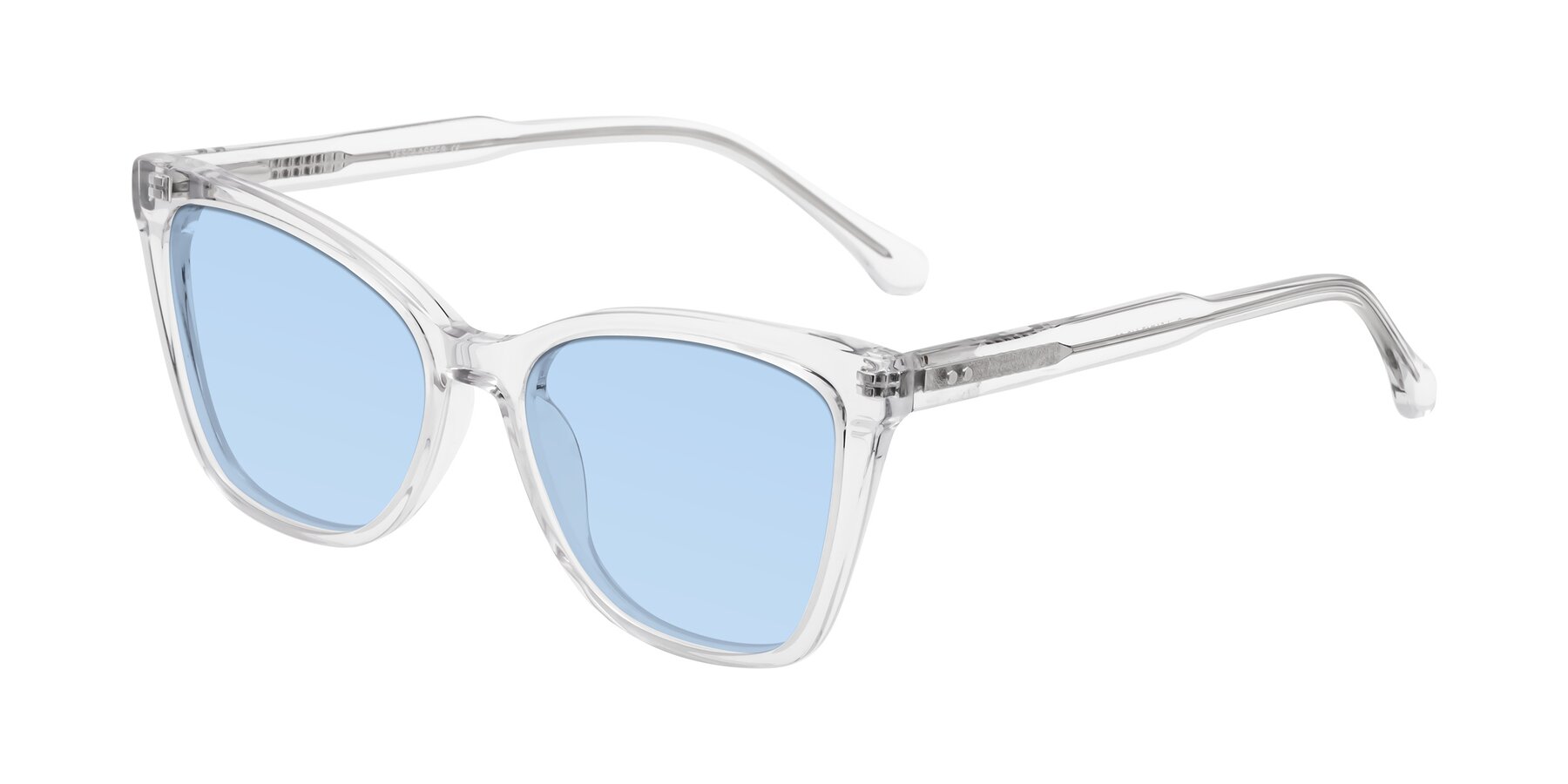 Angle of Cool in Clear with Light Blue Tinted Lenses