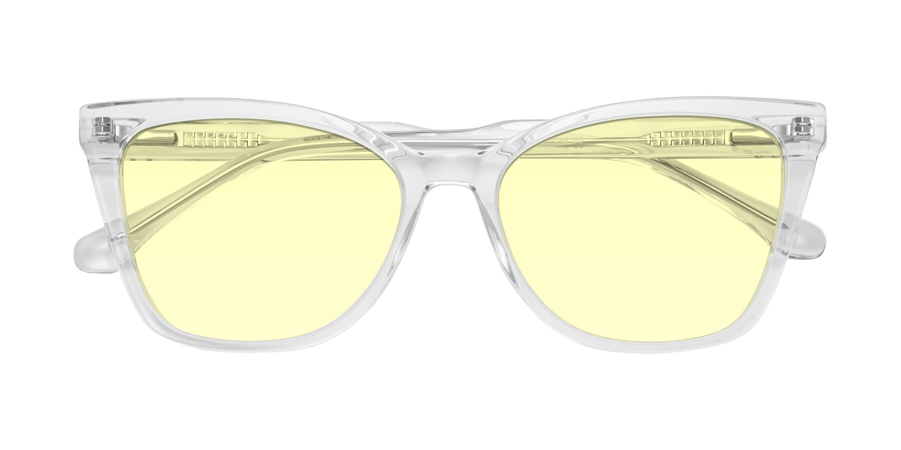 Folded Front of Cool in Clear with Light Yellow Tinted Lenses