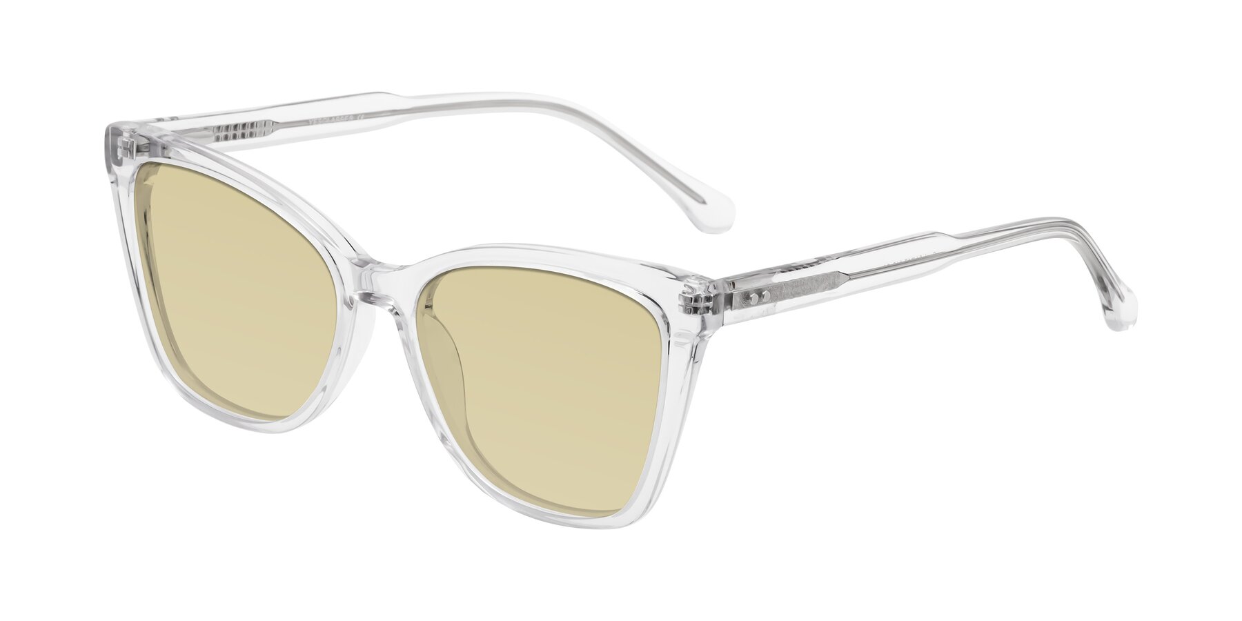 Angle of Cool in Clear with Light Champagne Tinted Lenses