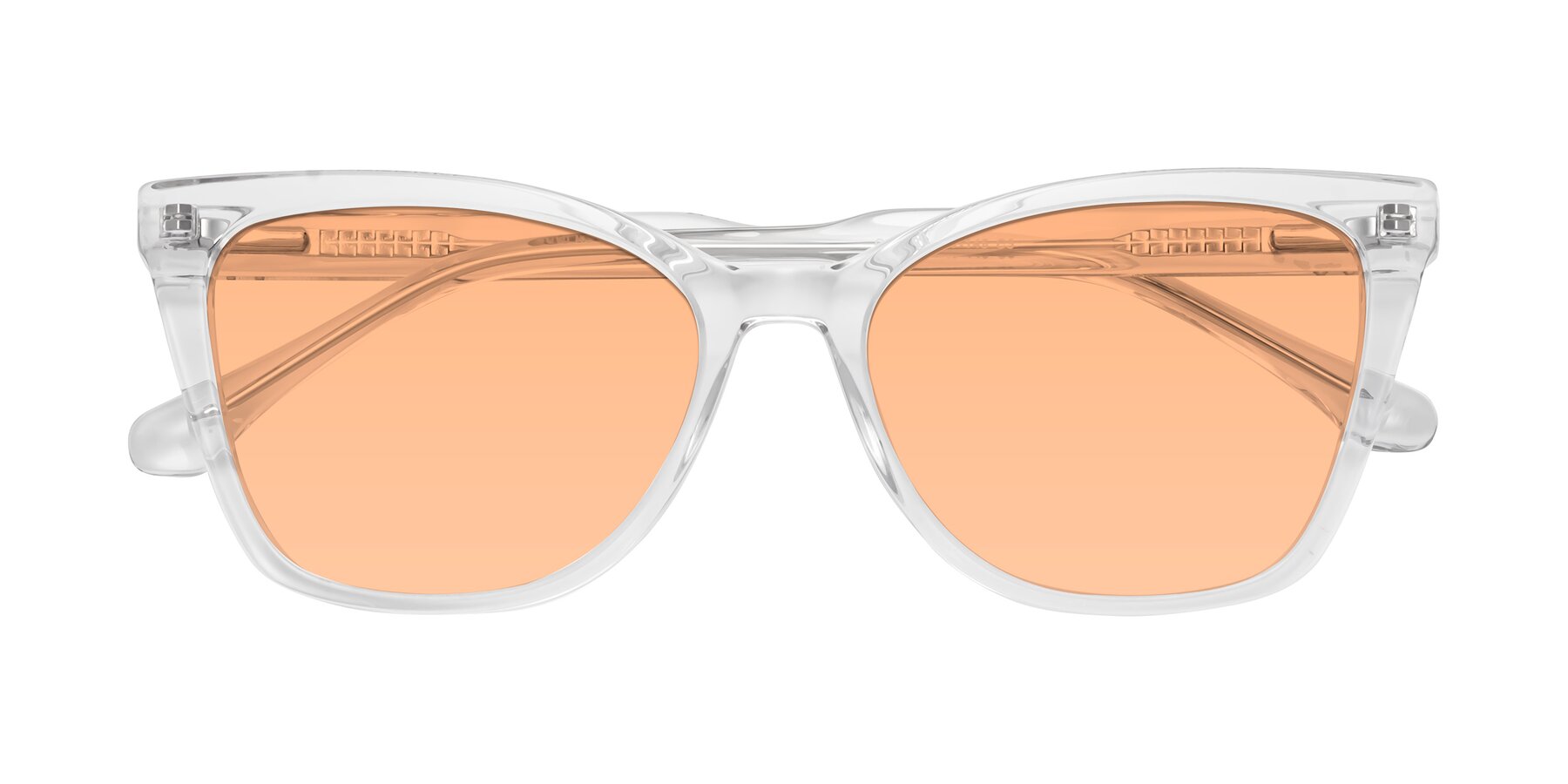 Folded Front of Cool in Clear with Light Orange Tinted Lenses