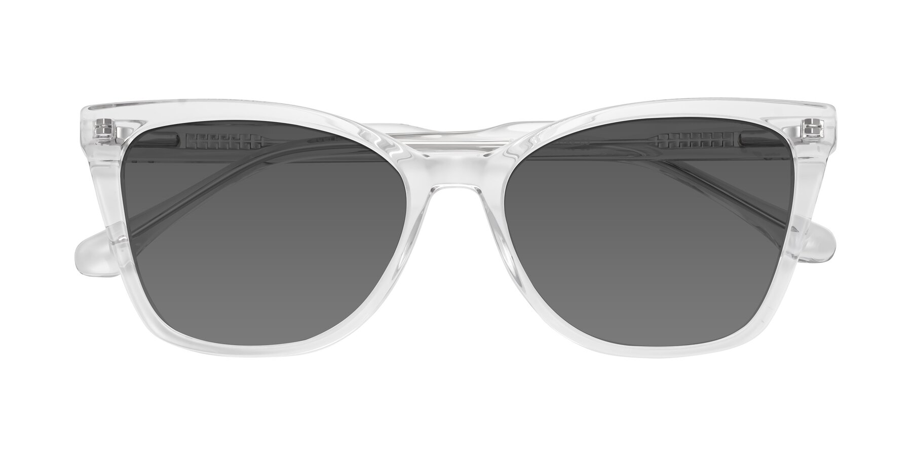 Folded Front of Cool in Clear with Medium Gray Tinted Lenses