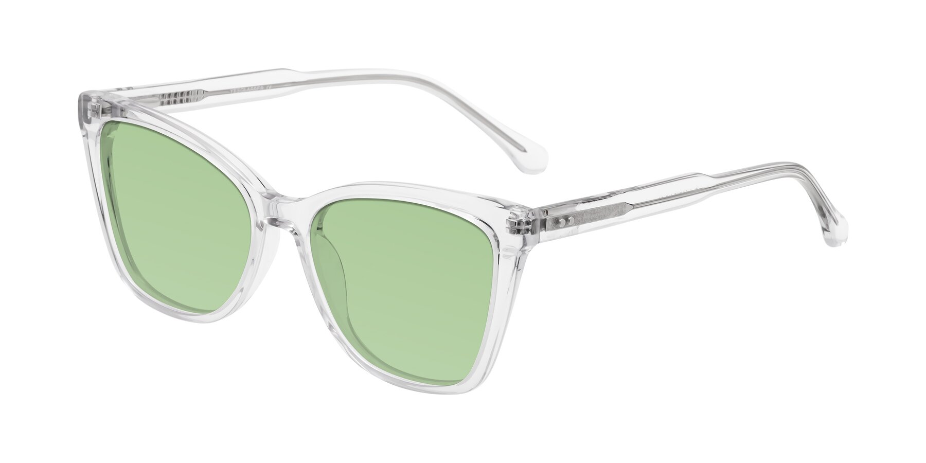 Angle of Cool in Clear with Medium Green Tinted Lenses