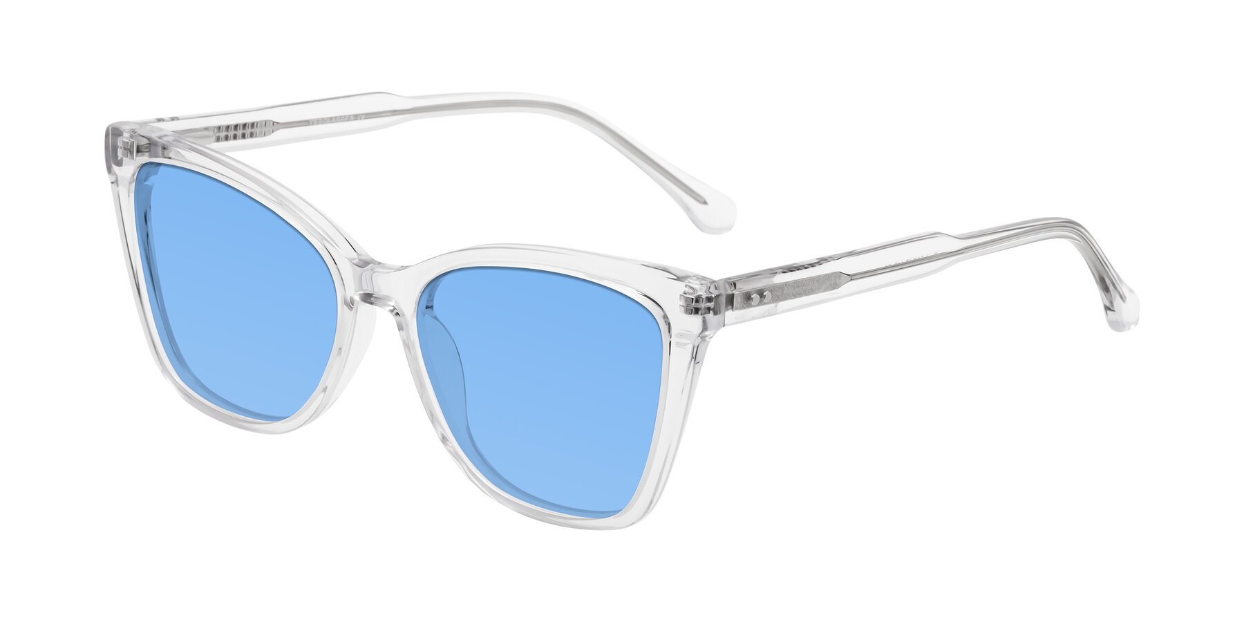 Angle of Cool in Clear with Medium Blue Tinted Lenses