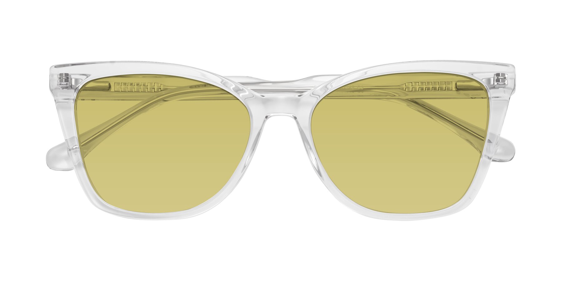 Folded Front of Cool in Clear with Medium Champagne Tinted Lenses