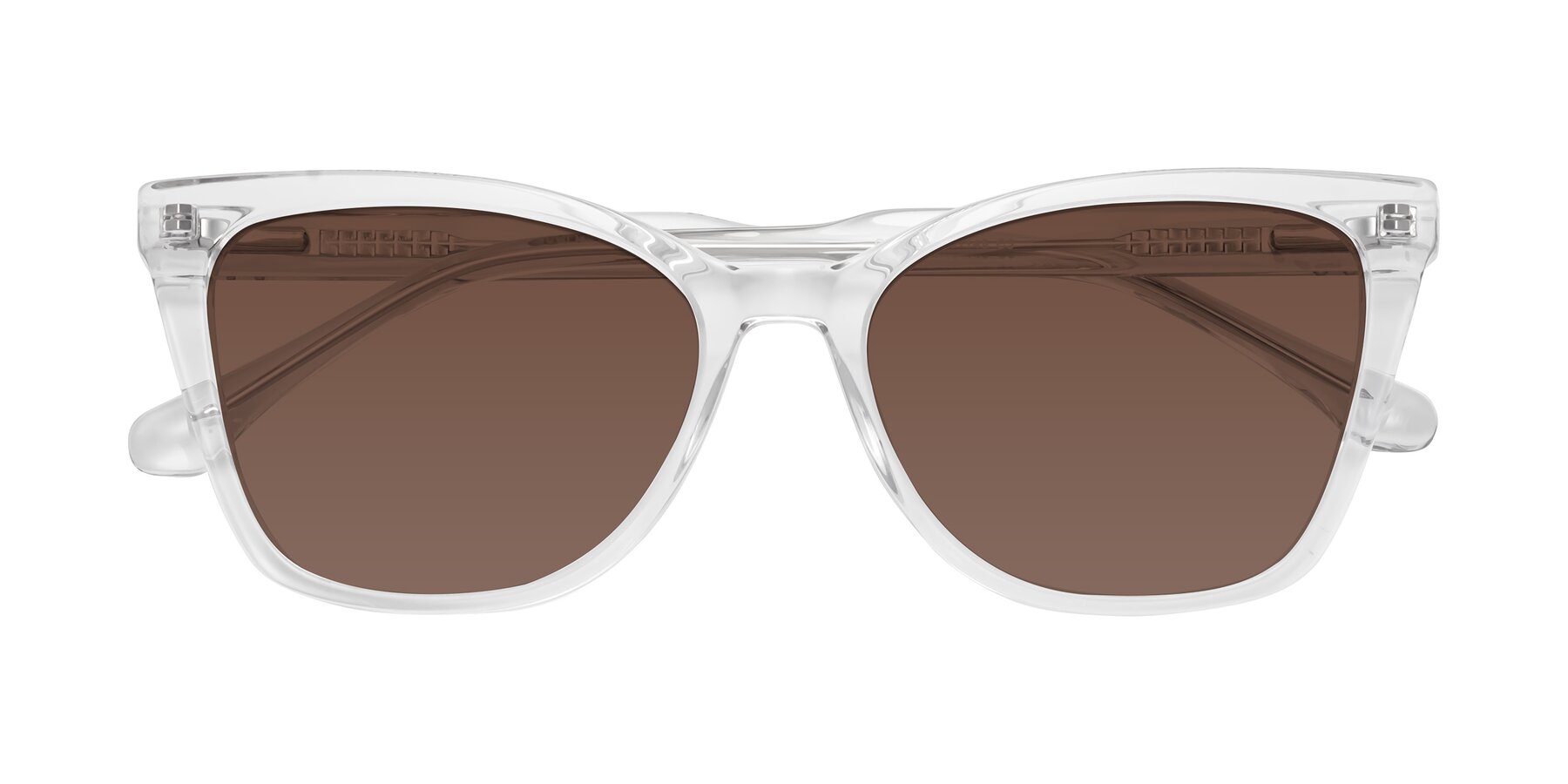 Folded Front of Cool in Clear with Brown Tinted Lenses