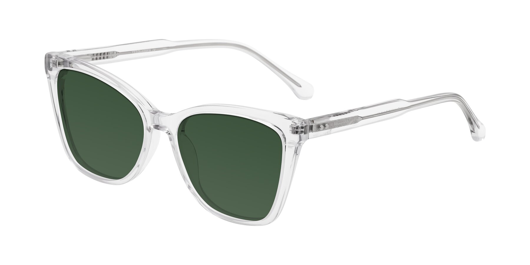 Angle of Cool in Clear with Green Tinted Lenses