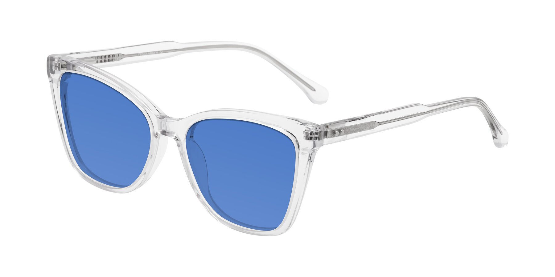 Angle of Cool in Clear with Blue Tinted Lenses