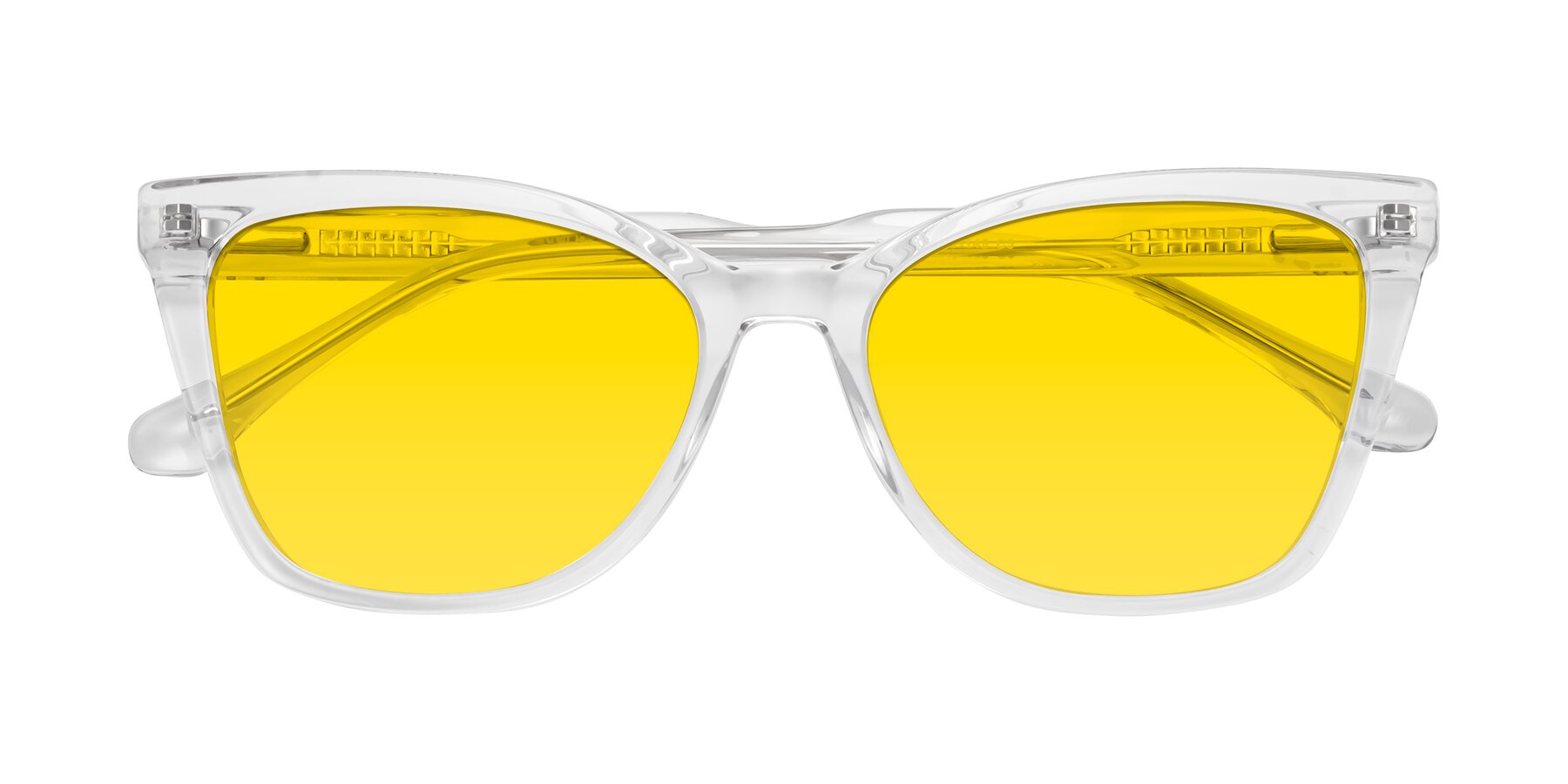 Folded Front of Cool in Clear with Yellow Tinted Lenses