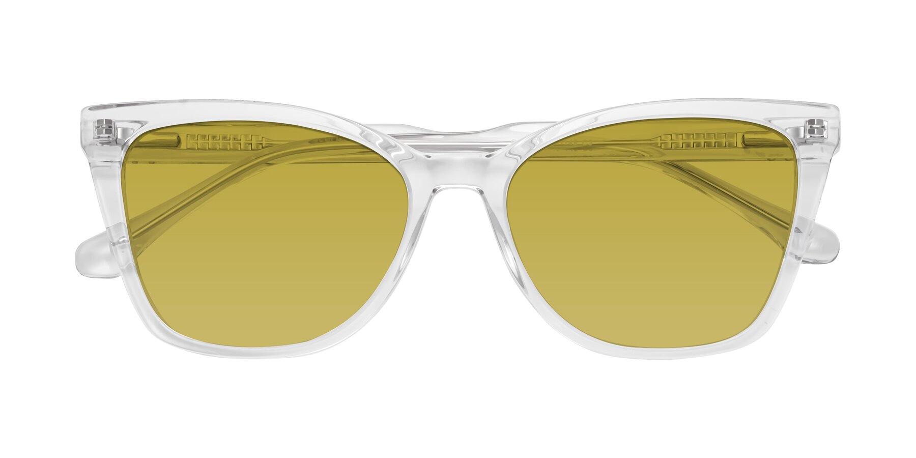 Folded Front of Cool in Clear with Champagne Tinted Lenses