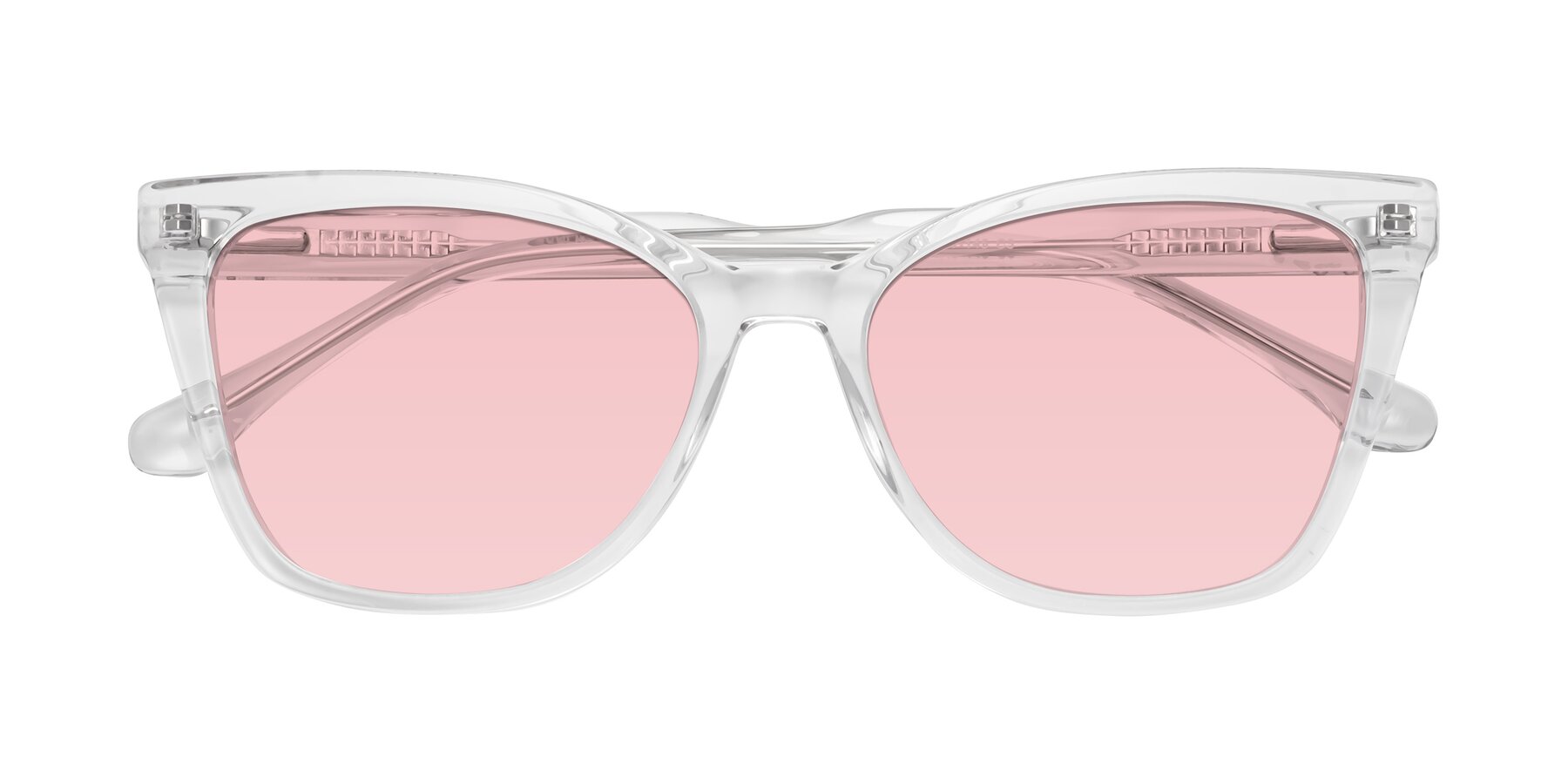 Folded Front of Cool in Clear with Light Garnet Tinted Lenses