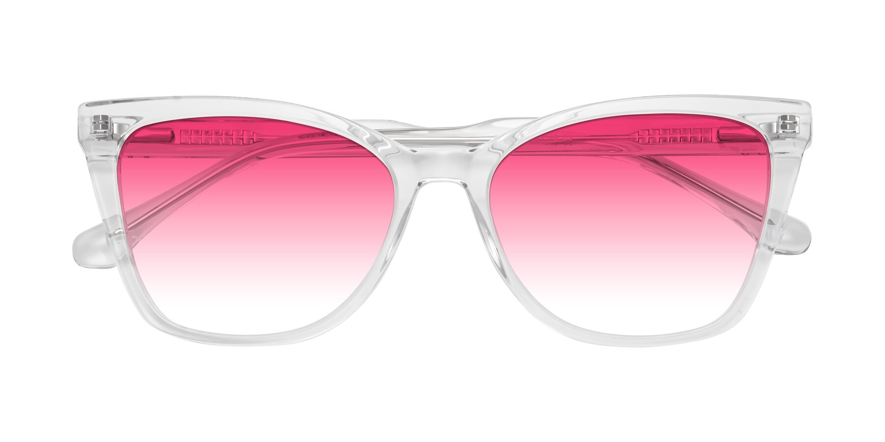 Folded Front of Cool in Clear with Pink Gradient Lenses