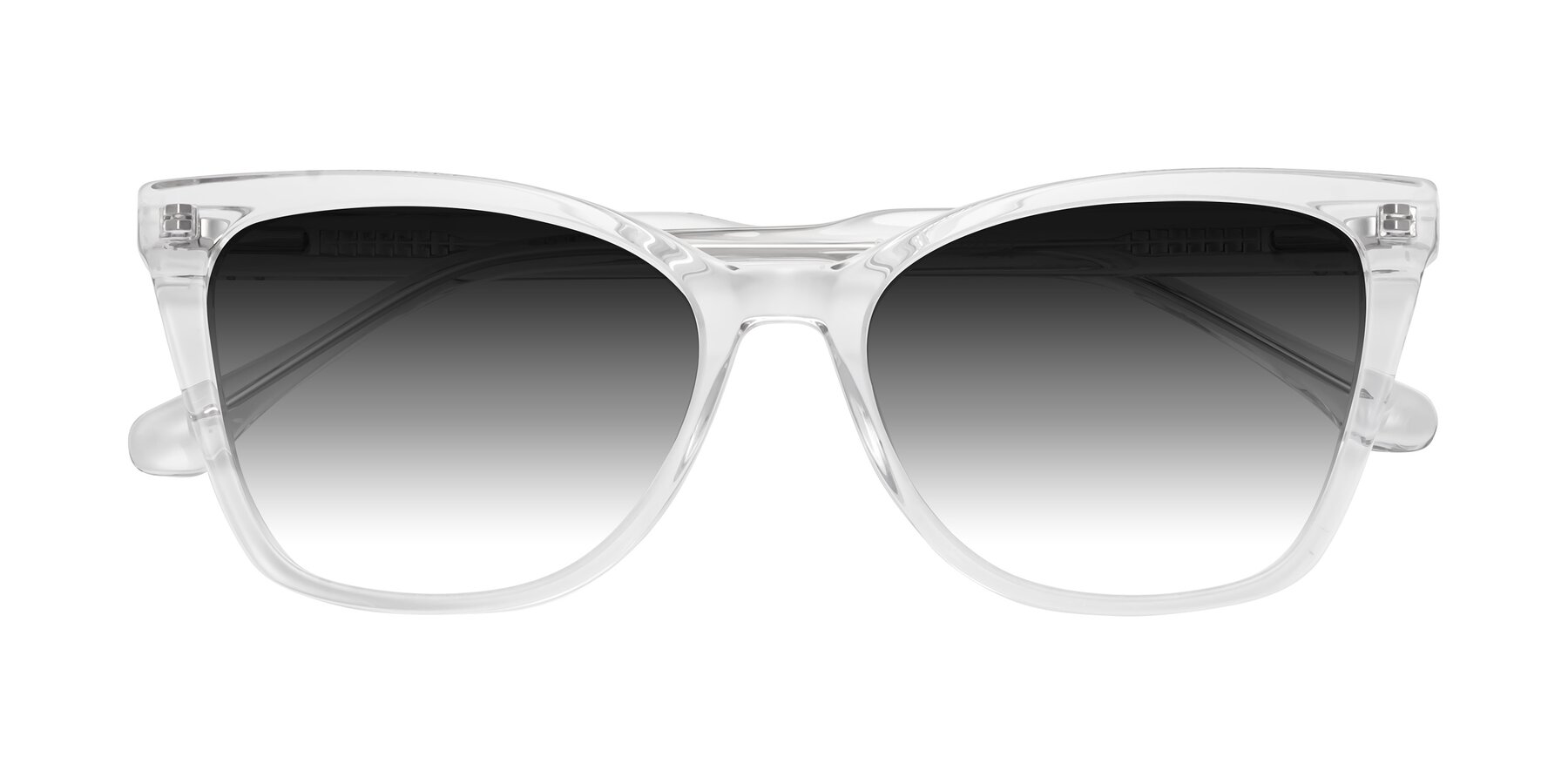 Folded Front of Cool in Clear with Gray Gradient Lenses