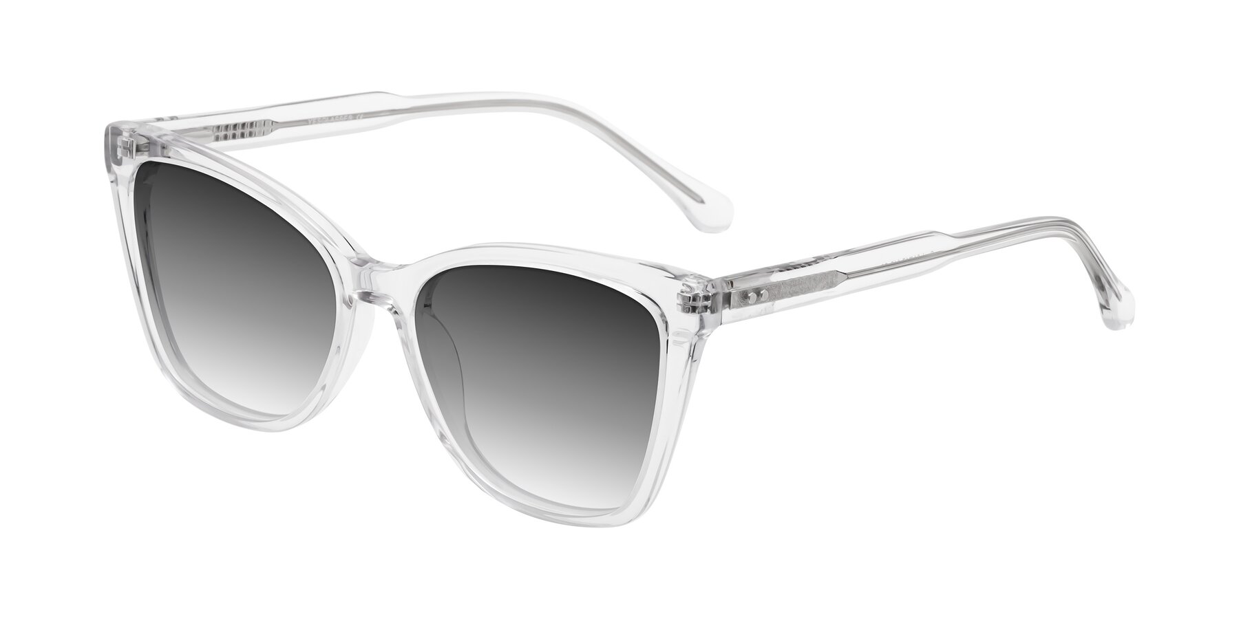 Angle of Cool in Clear with Gray Gradient Lenses