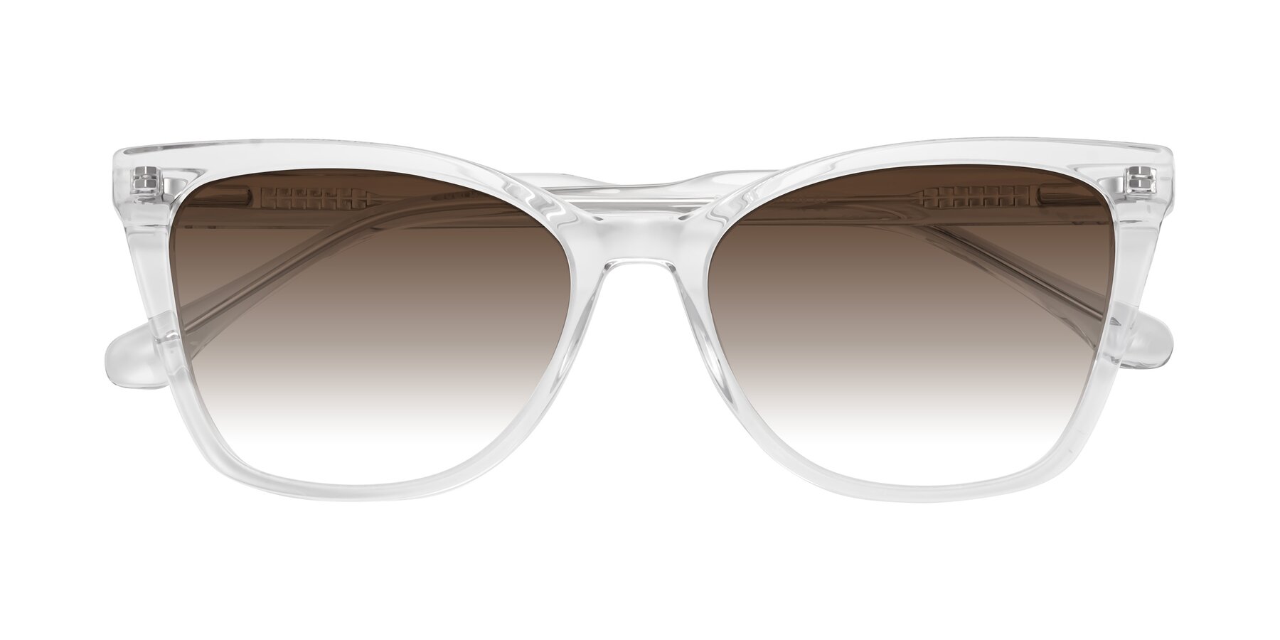 Folded Front of Cool in Clear with Brown Gradient Lenses