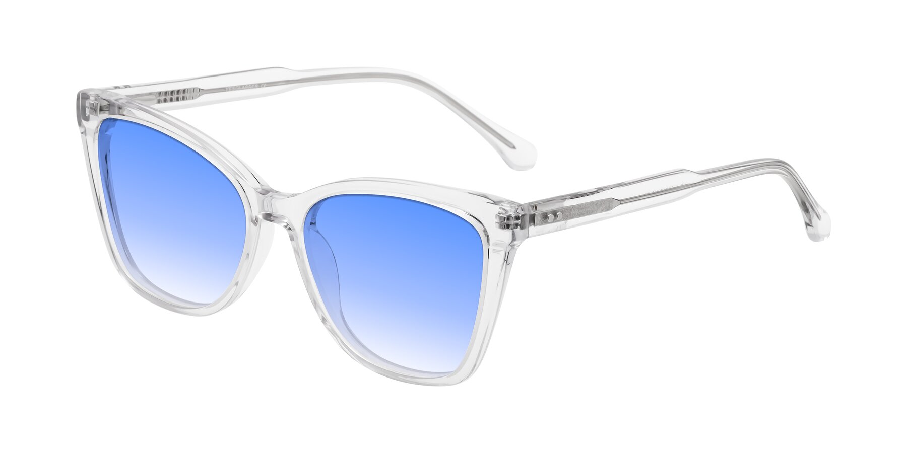 Angle of Cool in Clear with Blue Gradient Lenses