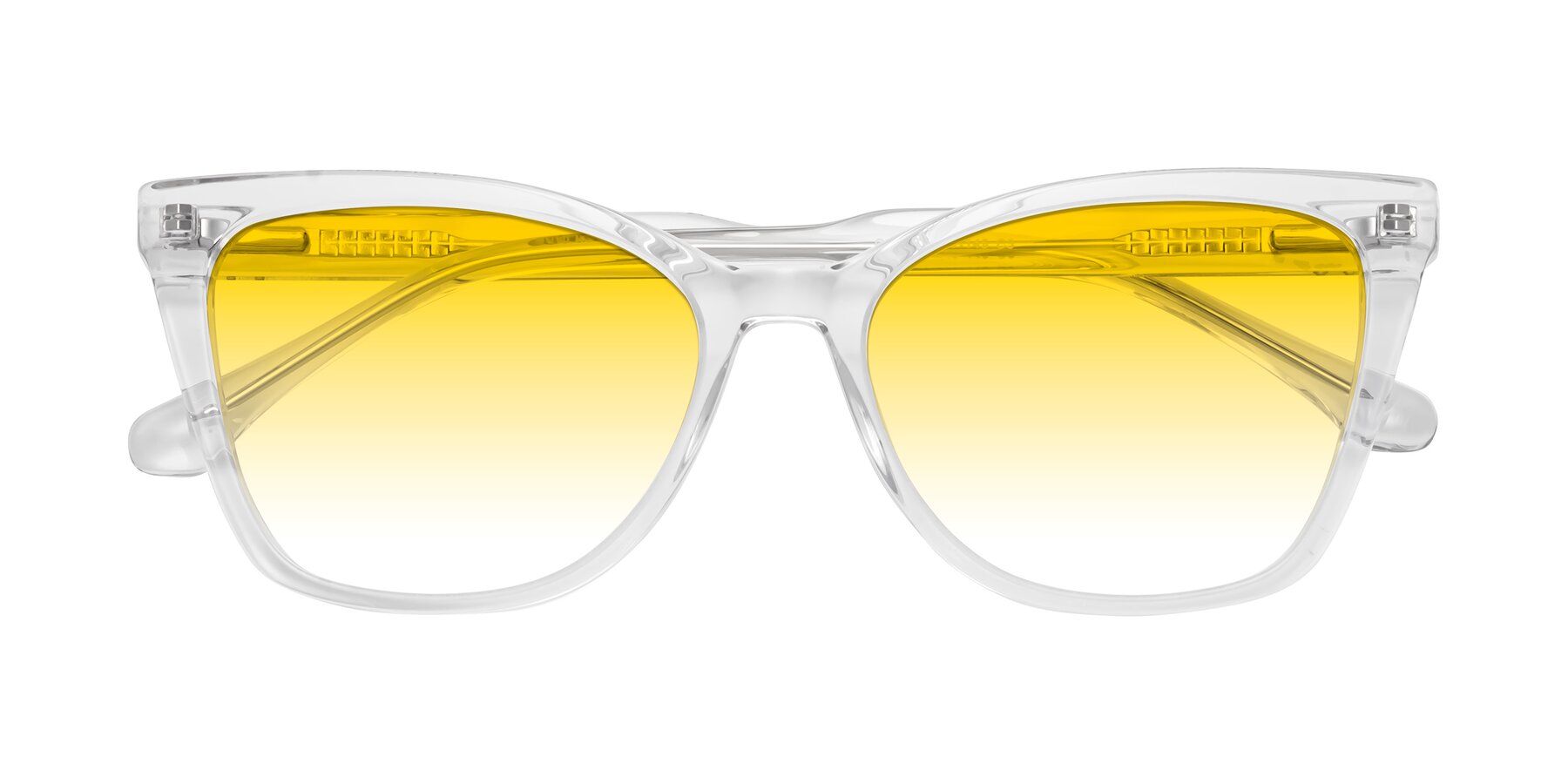 Folded Front of Cool in Clear with Yellow Gradient Lenses