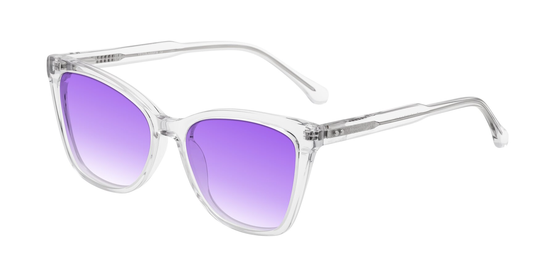 Angle of Cool in Clear with Purple Gradient Lenses