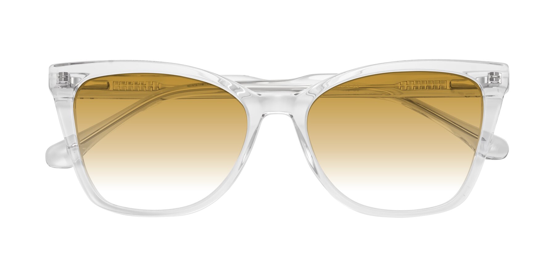 Folded Front of Cool in Clear with Champagne Gradient Lenses