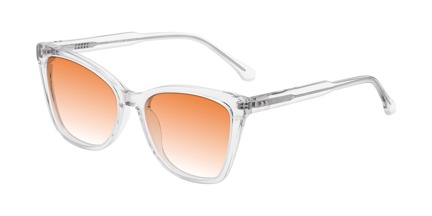 Angle of Cool in Clear with Orange Gradient Lenses