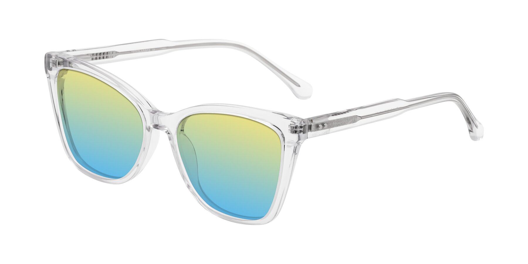 Angle of Cool in Clear with Yellow / Blue Gradient Lenses